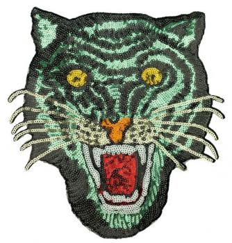 Applikation - Tiger - Grün - Aufnäher